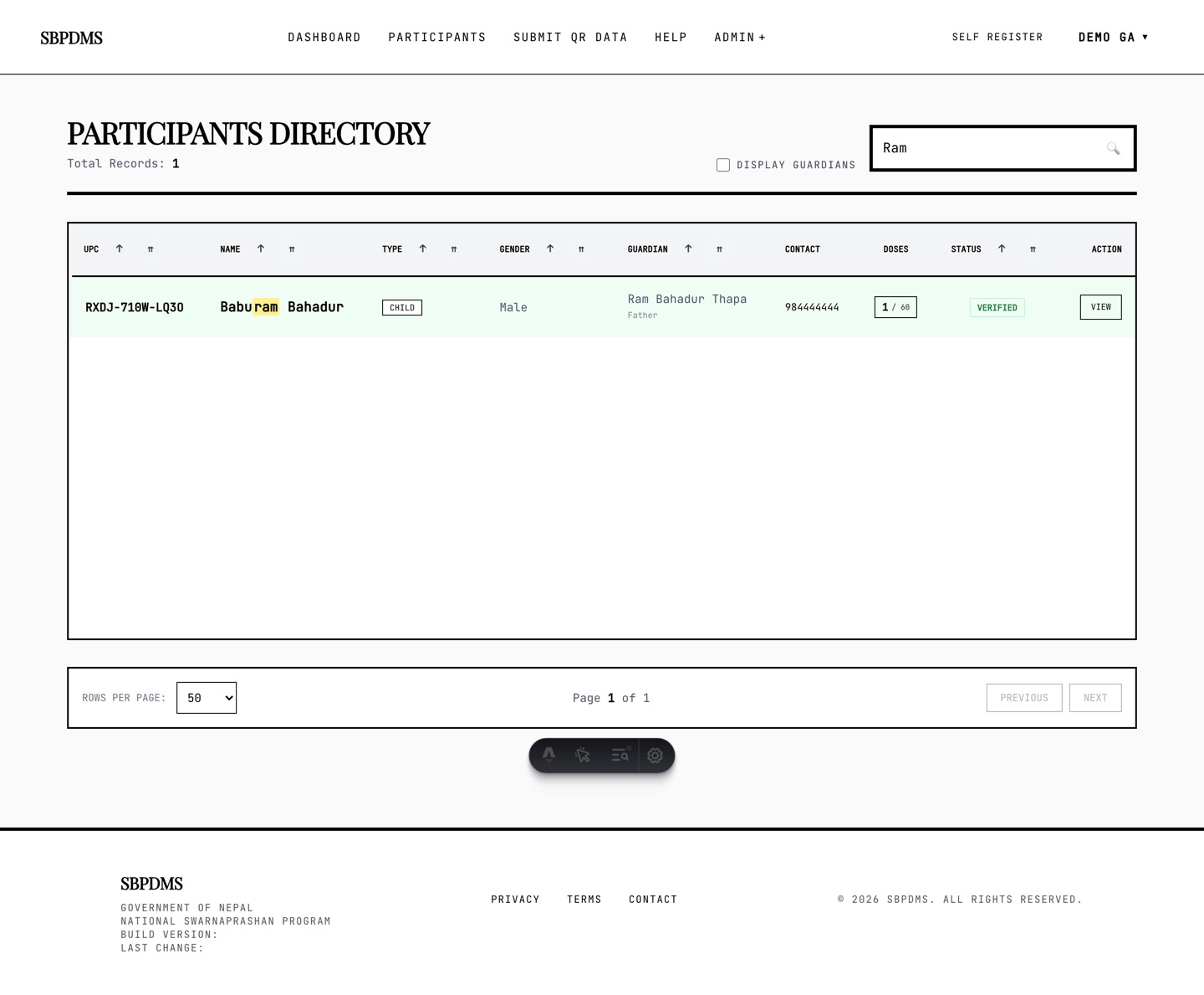 Search highlighting